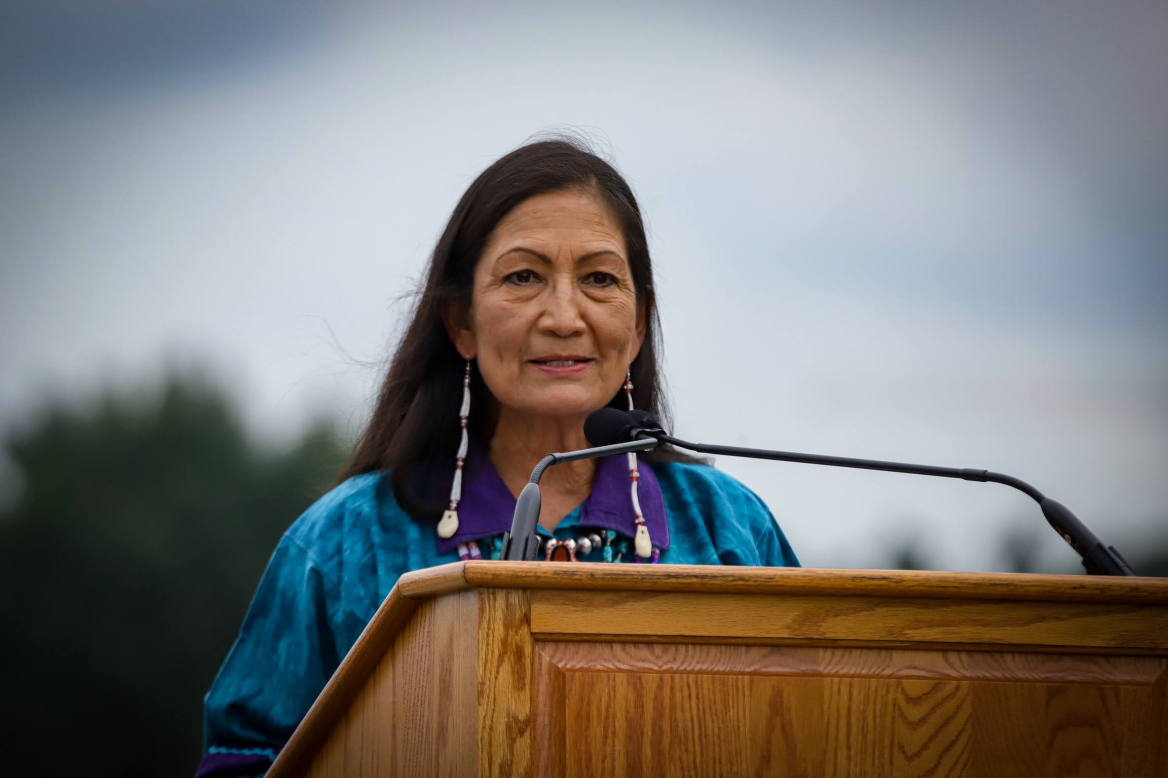 Deb Haaland at the National Mall in DC. Copyright NOAAF 2021.